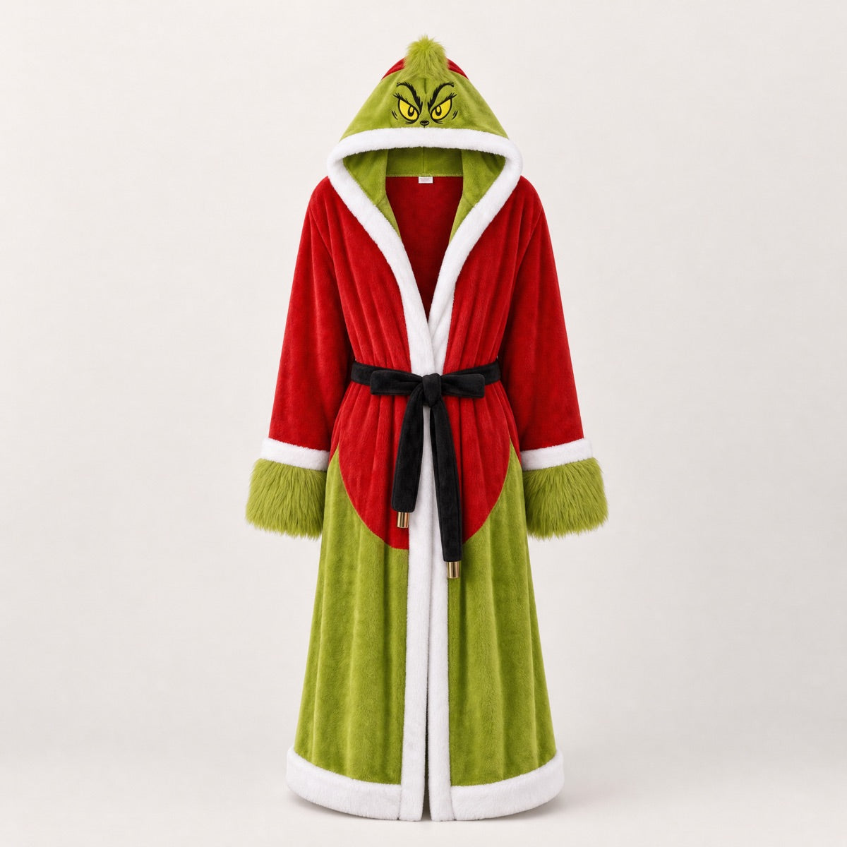 Green grump heated holiday robe