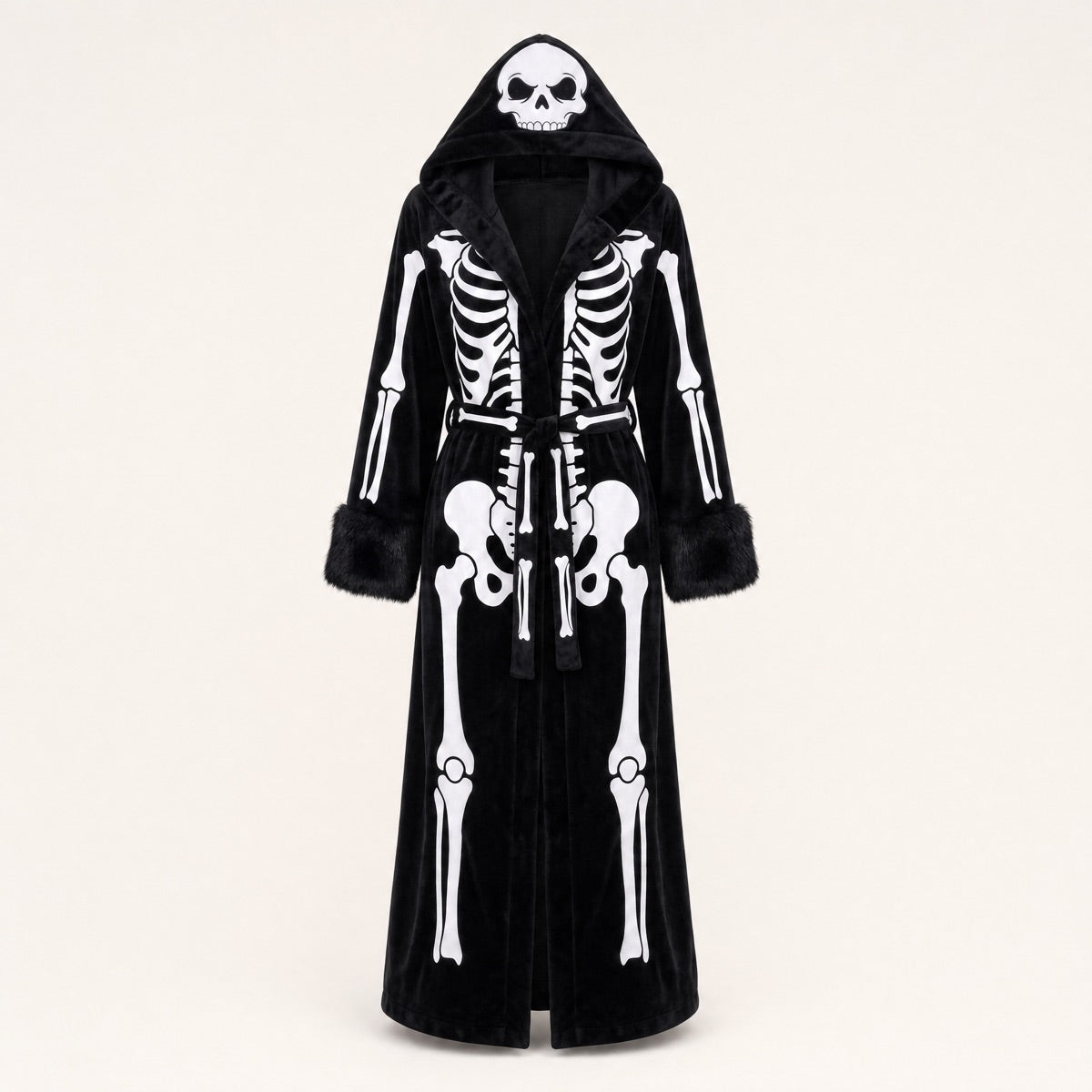 Skeleton heated holiday robe