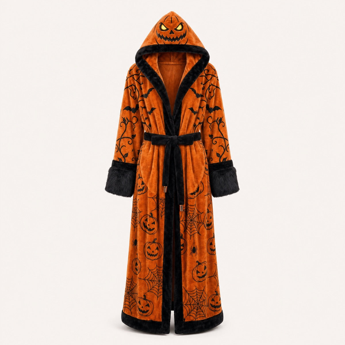 Pumpkin heated holiday robe